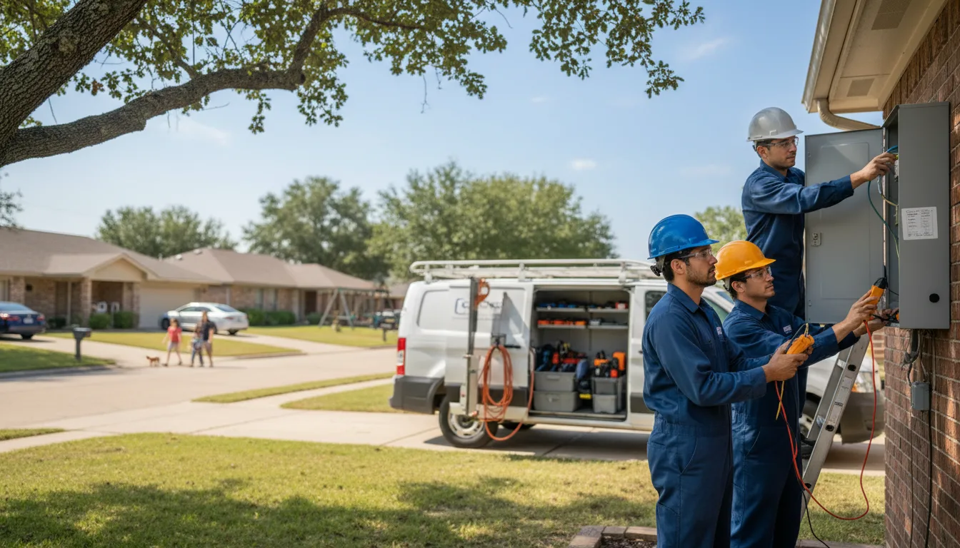 Certified electrician providing emergency electrical services in Curlew, IA